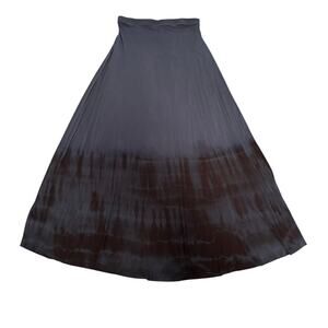 SewRed - Maxi Mermaid Tie Dyed Grayish Blue/ Black Skirt - Extra Large